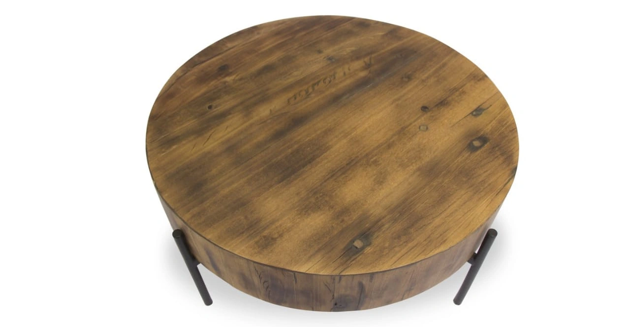 Solid Wood Round Coffee Table-2