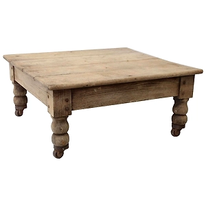 Square Shape Mango Wood Coffee Table