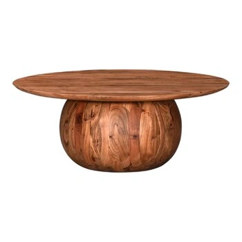 Drum Style Mango Wood Coffee Table-11490928