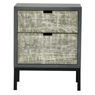 Gray W Distressed Gray MDF Wood Iron Accent Cabinet With Drawer