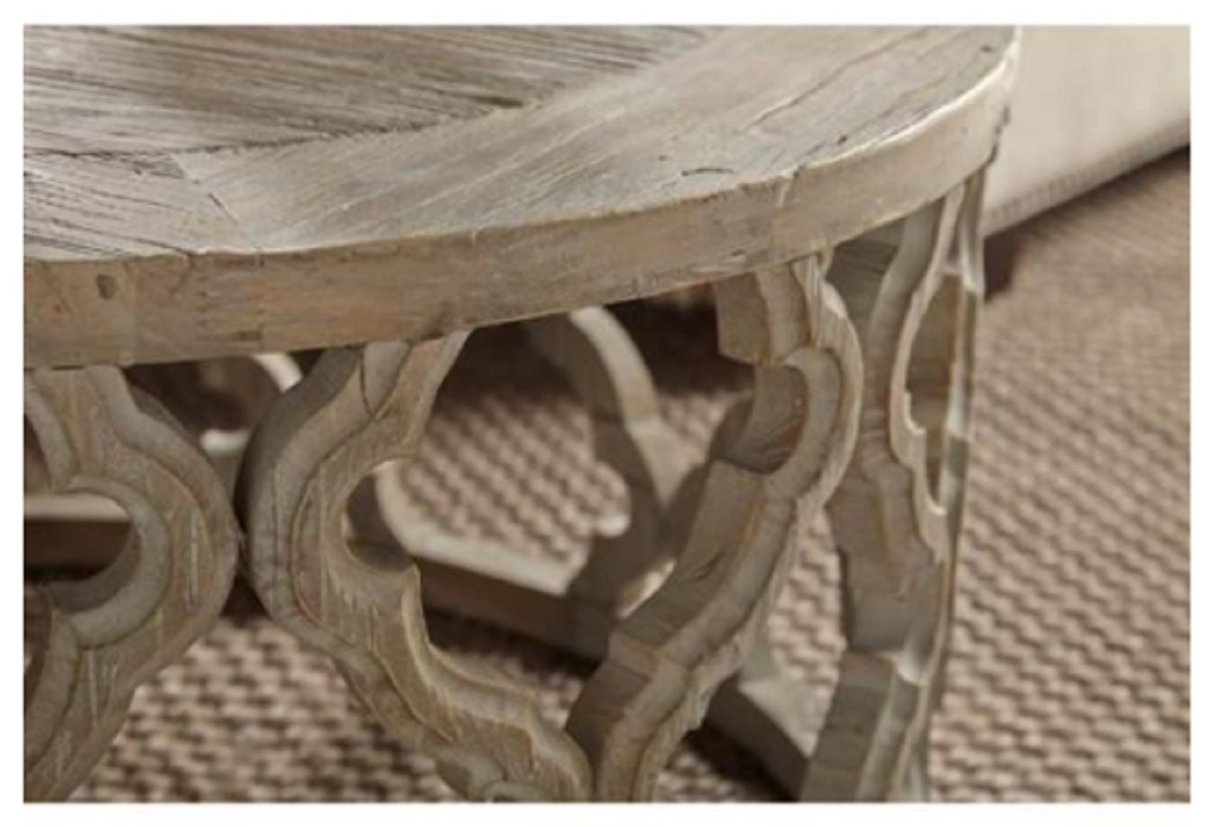 Sheesham Wood Round Top End Table-Circular-2