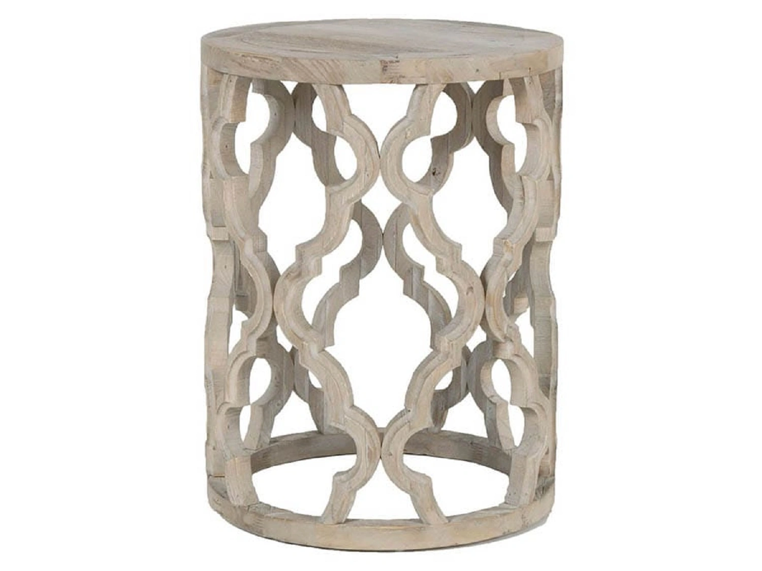 Sheesham Wood Round Top End Table-11491214