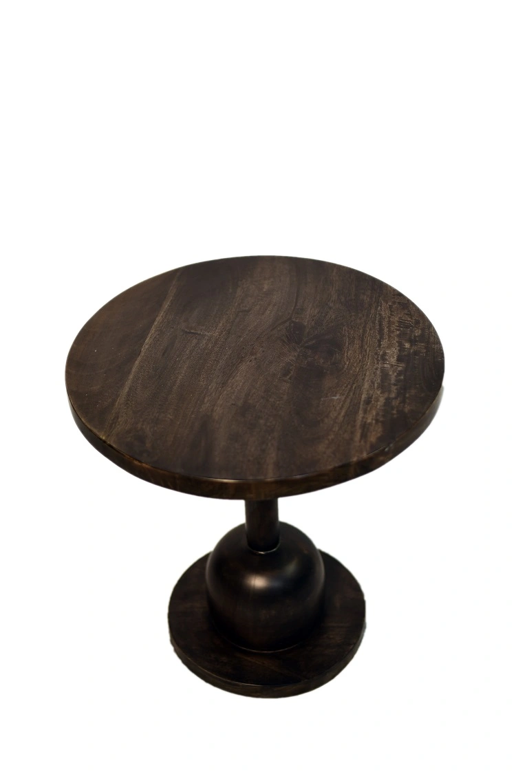 Mango Wood Round Table Top End Table-Round-1