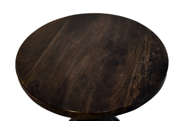 Mango Wood Round Table Top End Table-Round-3