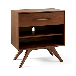 Walnut Veneer Wood End Table