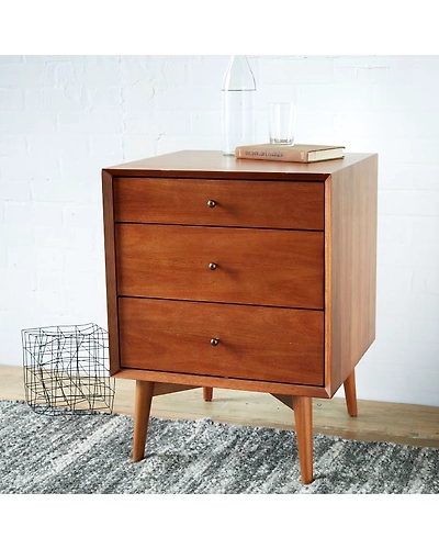 Solid Eucalyptus Wood End Table-11491256