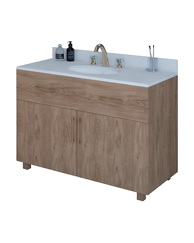 48 Inch Dull Brown Vanity Set for Washroom-Dull Brown-2