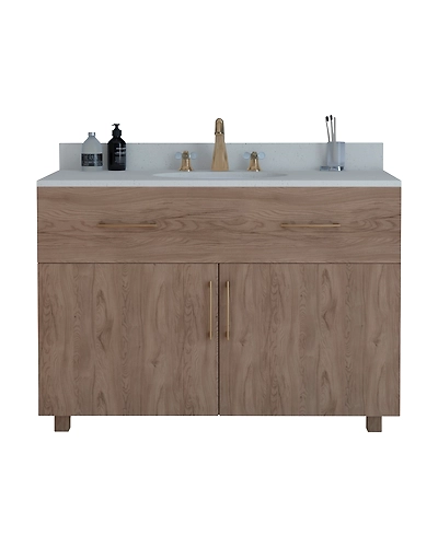 48 Inch Dull Brown Vanity Set for Washroom-Dull Brown-1