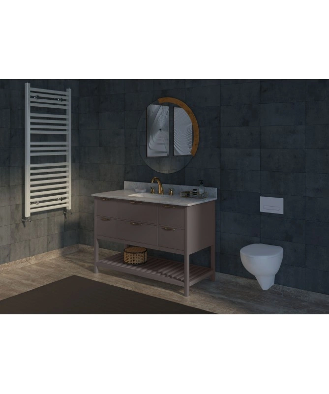 48 Inch Brown Vanity for Home and Hotels-Floor-Mounted-2