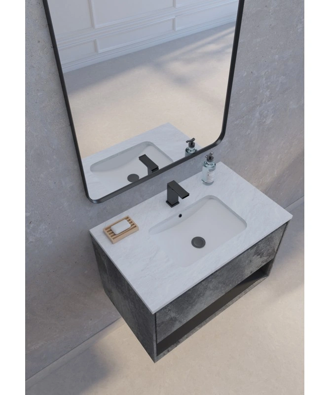 30 Inch Light Grey Wall Mount Bath Vanity Set-Wall Mount-4