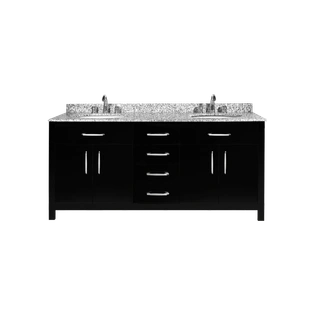 Verde Black 60 Inch Double Sink Vanity