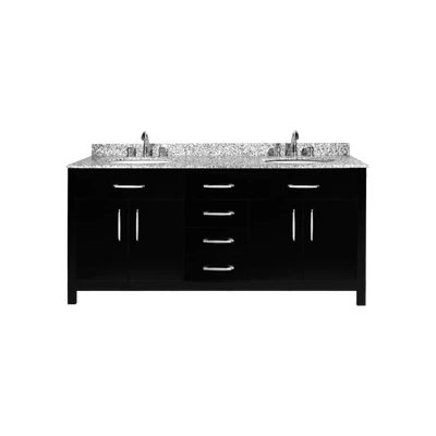 Verde Black 60 Inch Double Sink Vanity