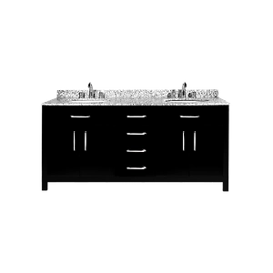 Verde Black 72 Inch Double Sink Vanity Set