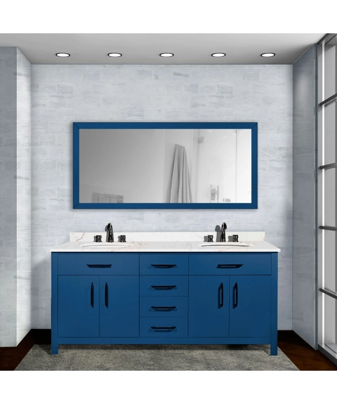 72 Inch Larva Blue Double Sink Vanity-11509000