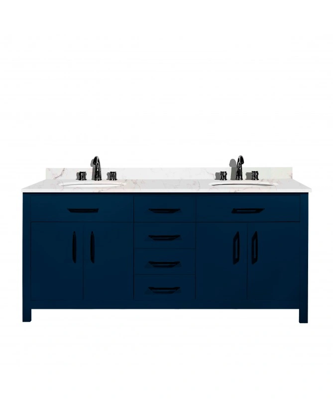 Verde Navy Blue 60 Inch Bath Vanity-Floor Mounted-2