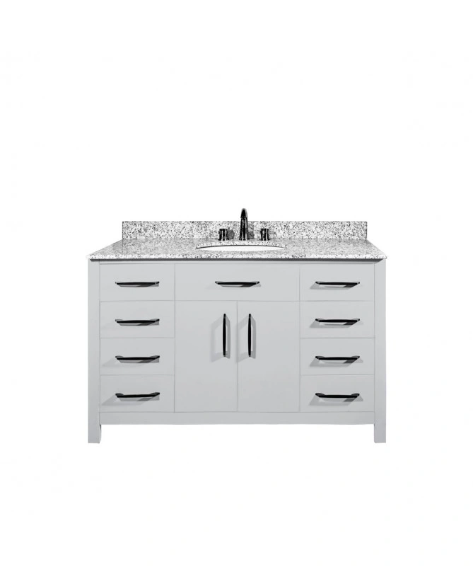 48 Inch Verde Silver Grey Single Sink Vanity Set-Floor Mounted-2