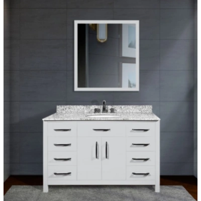 48 Inch Verde Silver Grey Single Sink Vanity Set