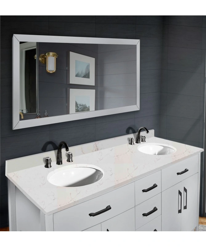 72 Inches Verde Silver Grey Double Sink Bath Vanity-Floor Mounted-3