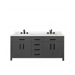 72 Inch Double Sink Floor Mount Vanity Set