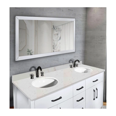 60 Inches Snow White Sink Bathroom Set