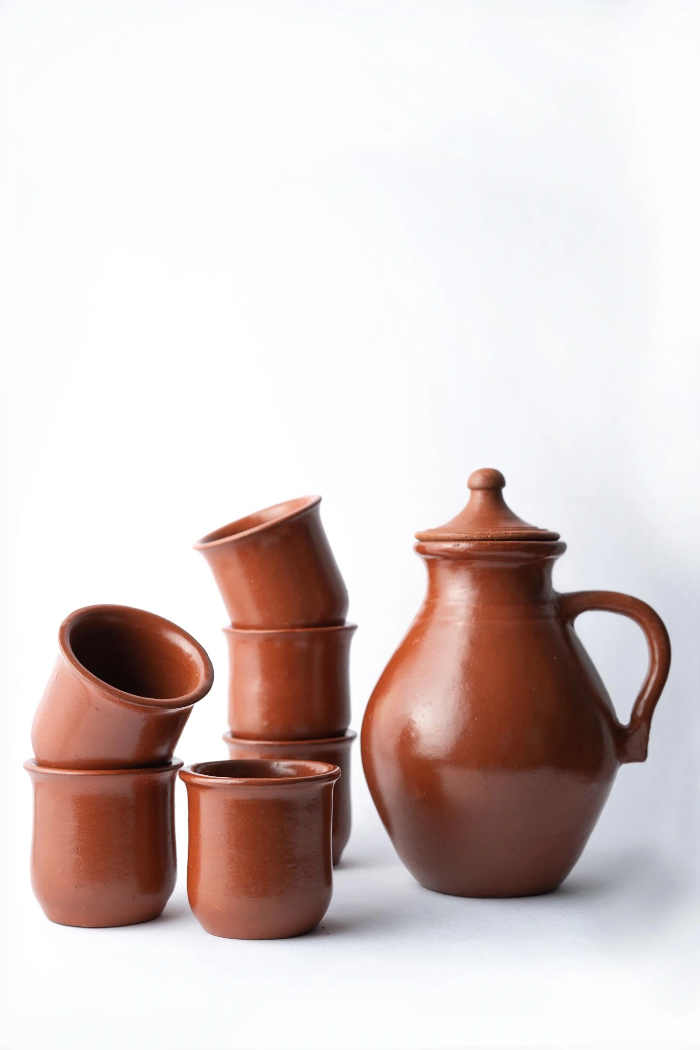 Kooja and Coppa - Terracotta Jug and mugs set-1