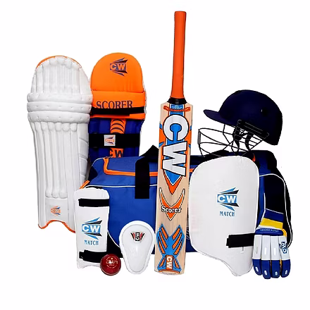 CW Tournament Cricket Kit Right Hand Full Backpack Kit Bag Size 4 (for 8-9 Yr ) Cricket Kit-001
