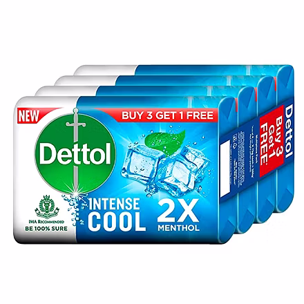 Dettol Cool Germ Protection Bathing Soap  (6 x 125 g)-sku-103