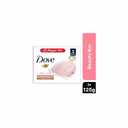 DOVE Pink Rosa Beauty Bar - Soft, Smooth, Moisturised Skin  (3 x 125 g)-sku-102