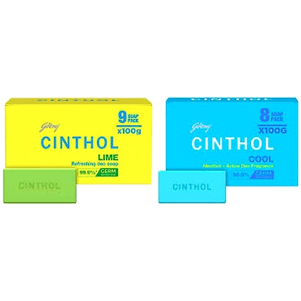 CINTHOL Cool Soap  (8 x 100 g)-sku-101