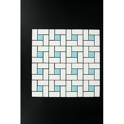 1X2 WHITE T.BLUE MATT-Wh2151