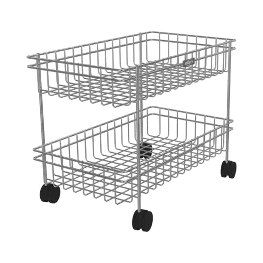 Vegetable Trolley Double-Silver-Double-Stainlesssteel-2