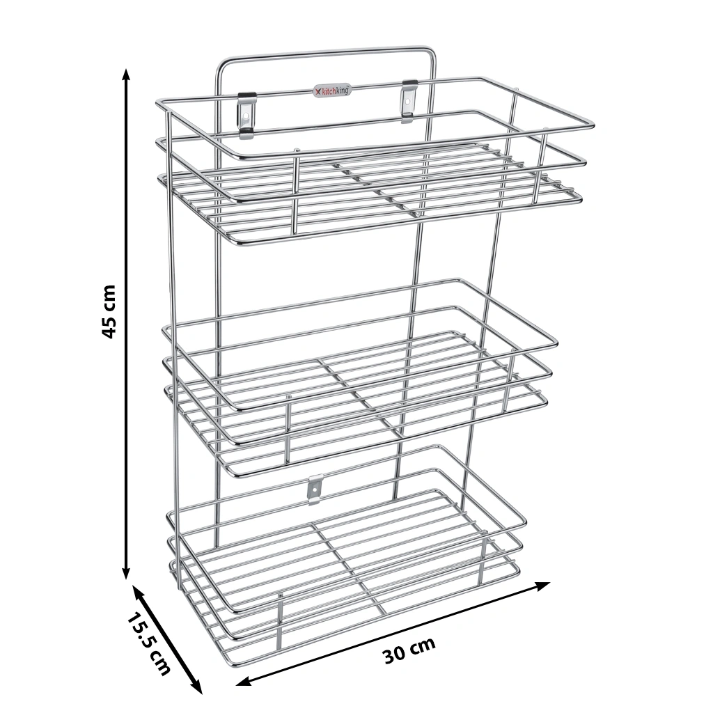 Kitchen Rack Tripple-Silver-Tripple-Stainlesssteel-1