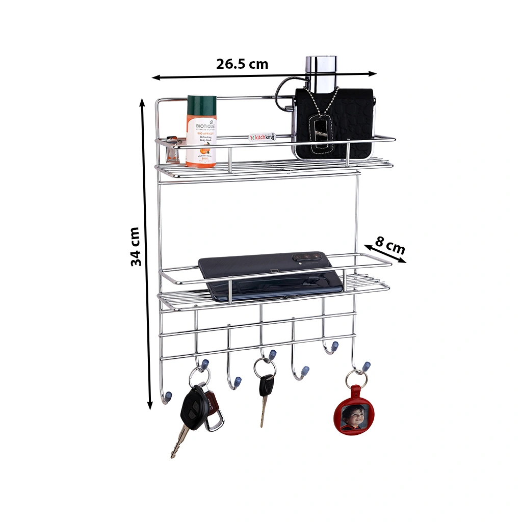 Key Holder Double-Silver-Double-Stainlesssteel-1