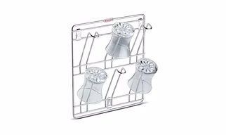Stainless Steel Glass and Cup Rack – Holds Up to 6 Glasses or Cups