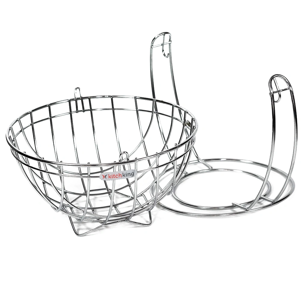 Fruit Basket Round-Silver-Round-Stainlesssteel-3