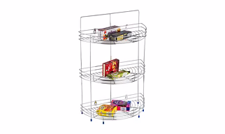 Half Round Multi-Tier Racks/Stands for Home, Kitchen, Office, and Restaurant Storage Solutions