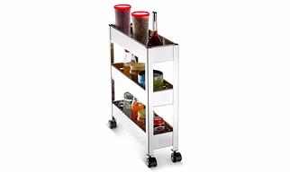 Slim Storage Trolleys with Wheels – 2-Tier and 3-Tier Variants for Home, Kitchen, and Office