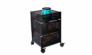 Rotating Trolley Perforated 3 Tier