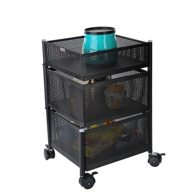 Rotating Trolley Perforated 3 Tier