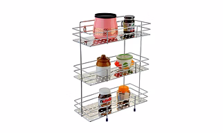 Stainless Steel Perforated Kitchen Racks – Single, 2-Tier, and 3-Tier Storage Solutions for Home & Office