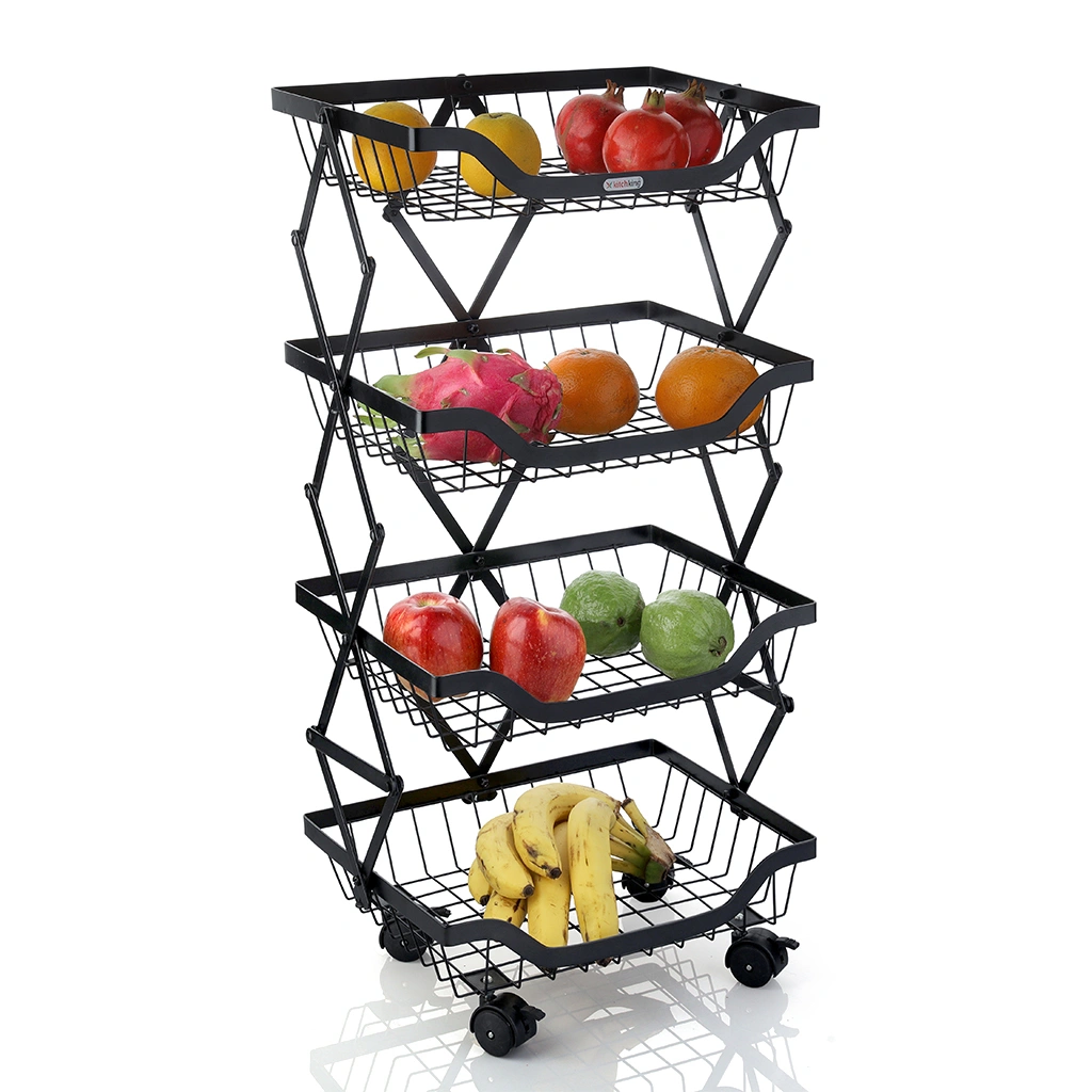 COLLAPSIBLE TROLLEY 4 STEP-Black-4 Step-Steel-5