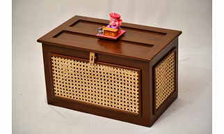 Rattan storage box - large