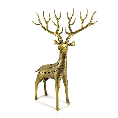 Handcrafted Brass Figurine Deer-12368250