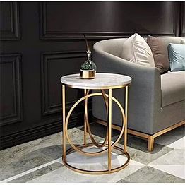 modern decorative round iron side table