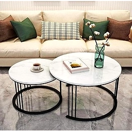 Handcrafted Industrial Double Iron Side / Coffee Table