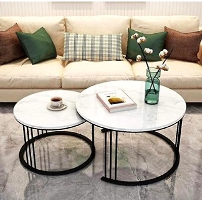 Handcrafted Industrial Double Iron Side / Coffee Table-3