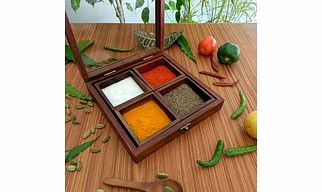 Timeless Elegance Wooden Spice Box