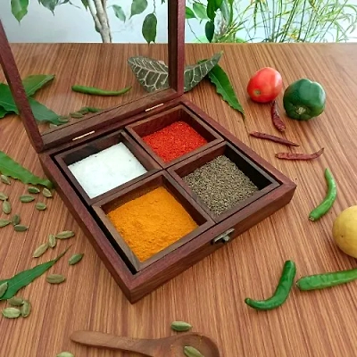 Timeless Elegance Wooden Spice Box-2