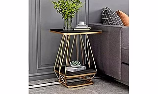 Modern Metallic Accent Table for Homes
