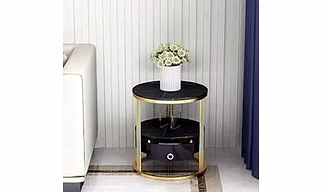 Luxury Handcrafted Metallic Accent Table